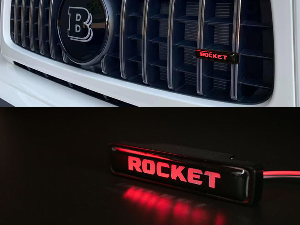 Rocket LED Grill Red Badge Grille Emblem Logo for Mercedes W463A G Wagon G63 G500 G55